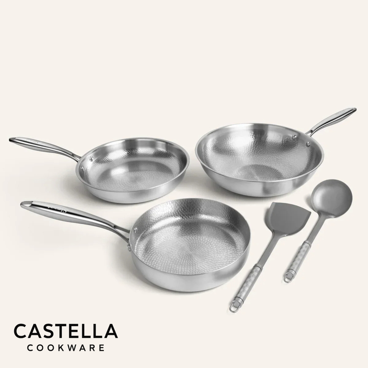 Titanium Hammered Cookware Set Pro