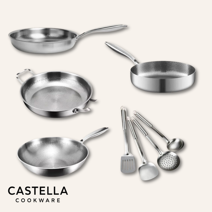 Family Feast Bundle: 4 Pans + Utensils Set